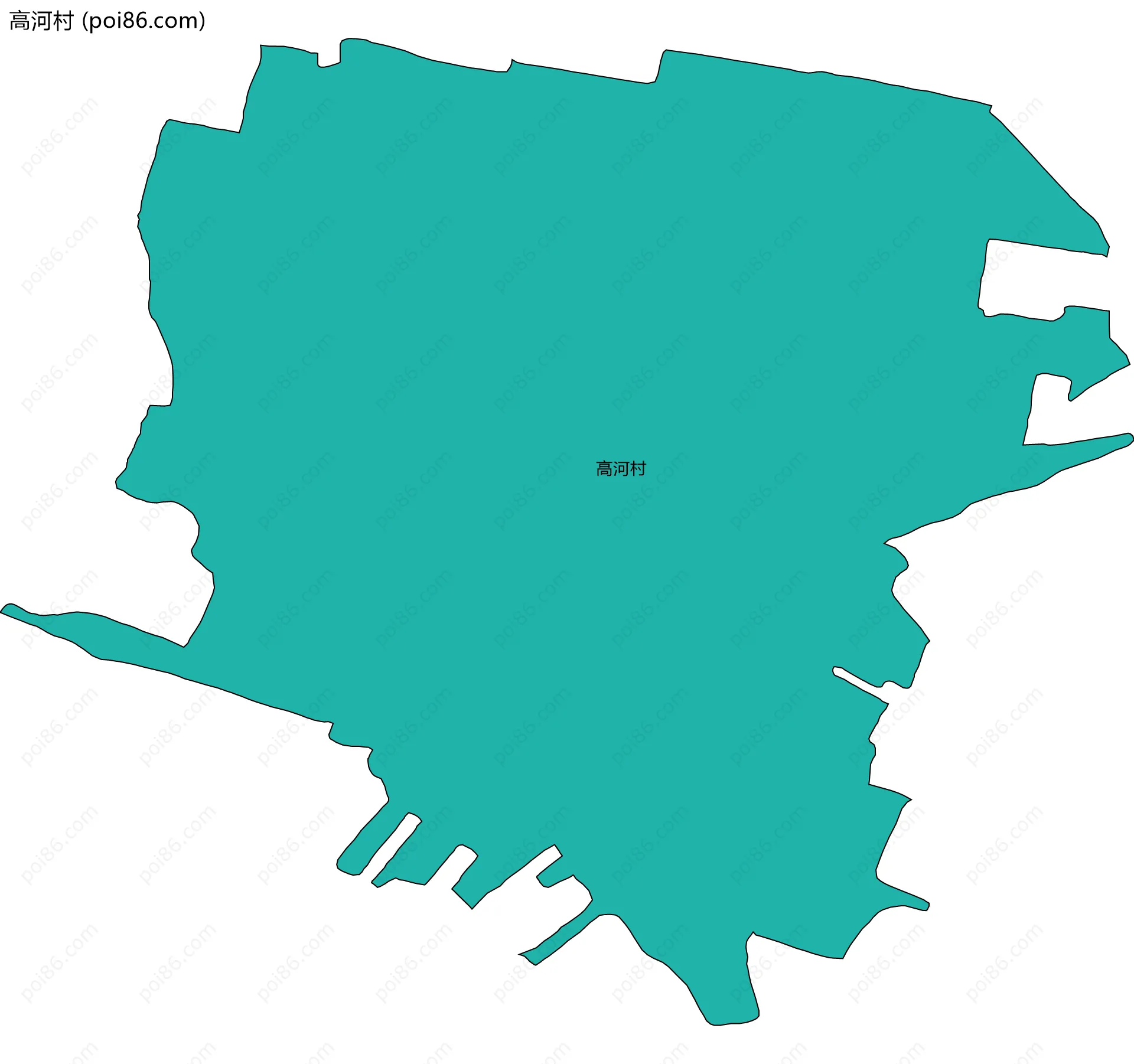 高河村边界地图