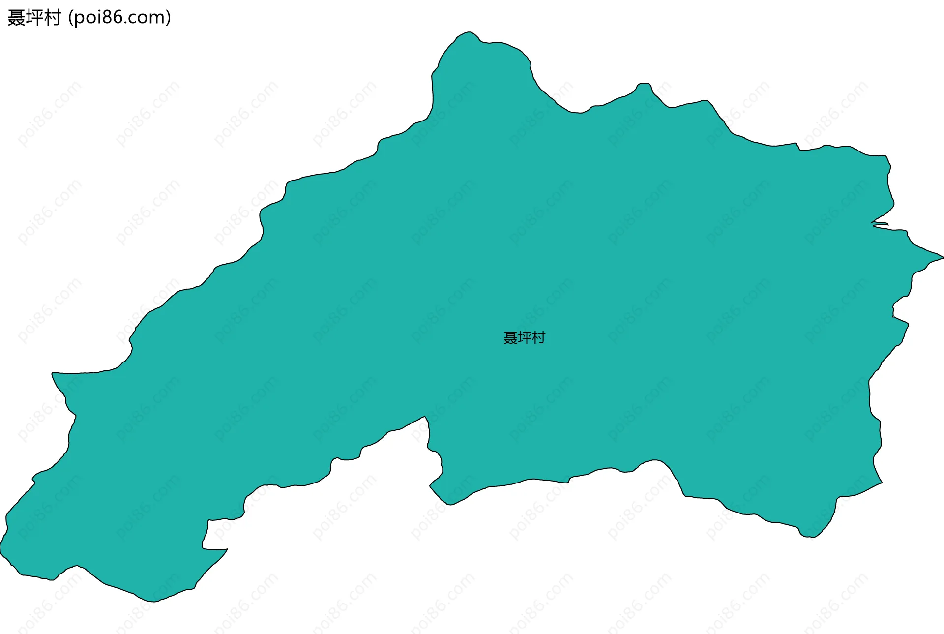 聂坪村边界地图