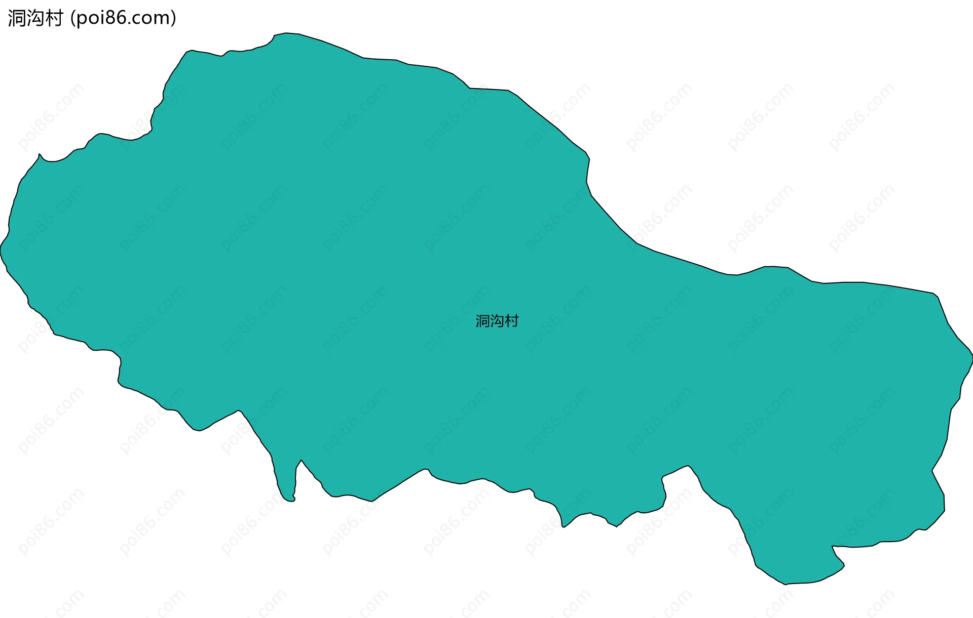 洞沟村边界地图
