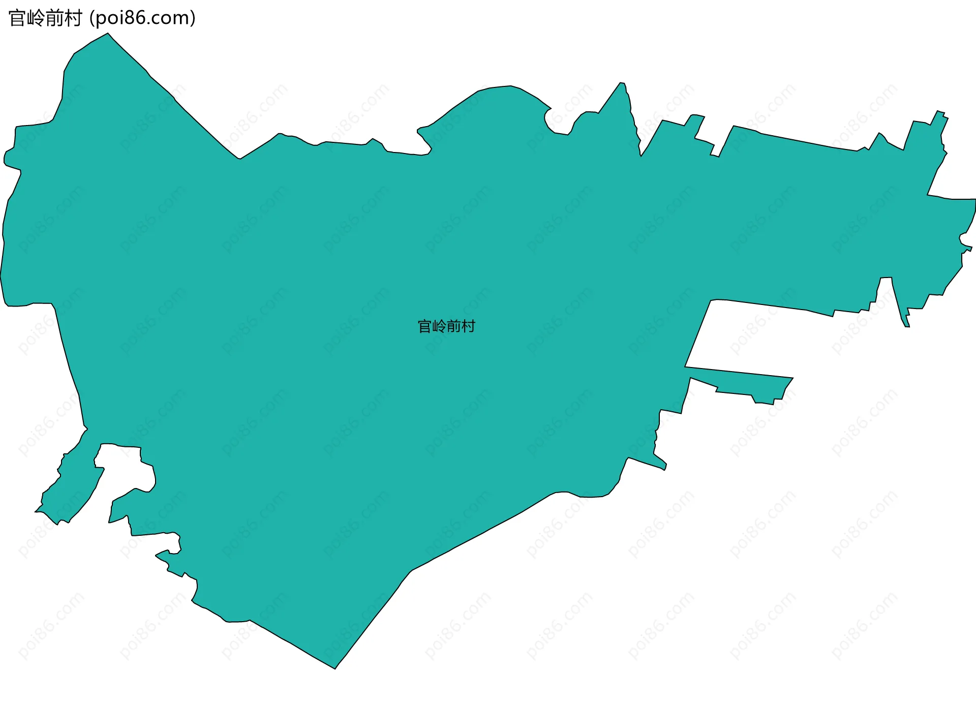 官岭前村边界地图
