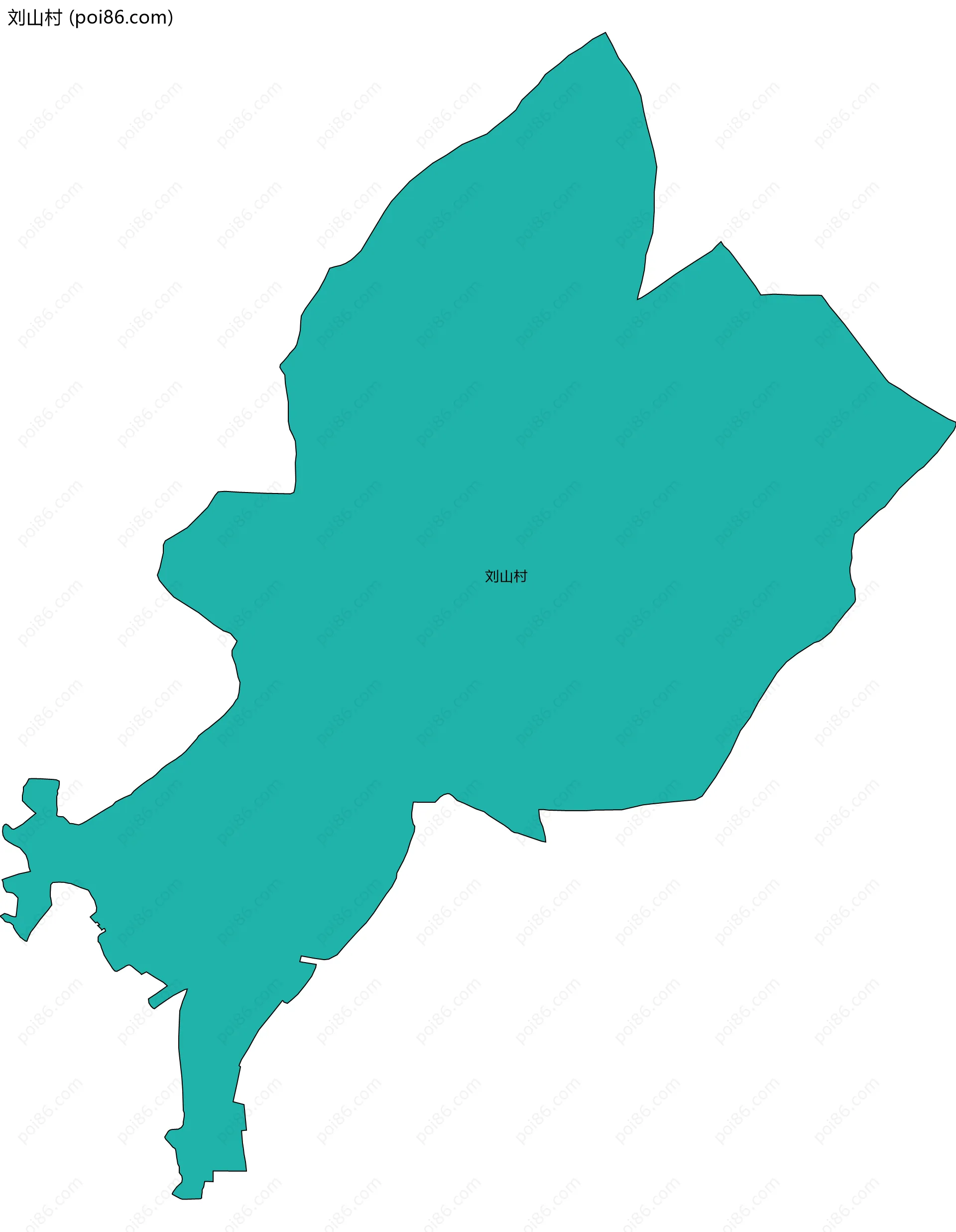 刘山村边界地图