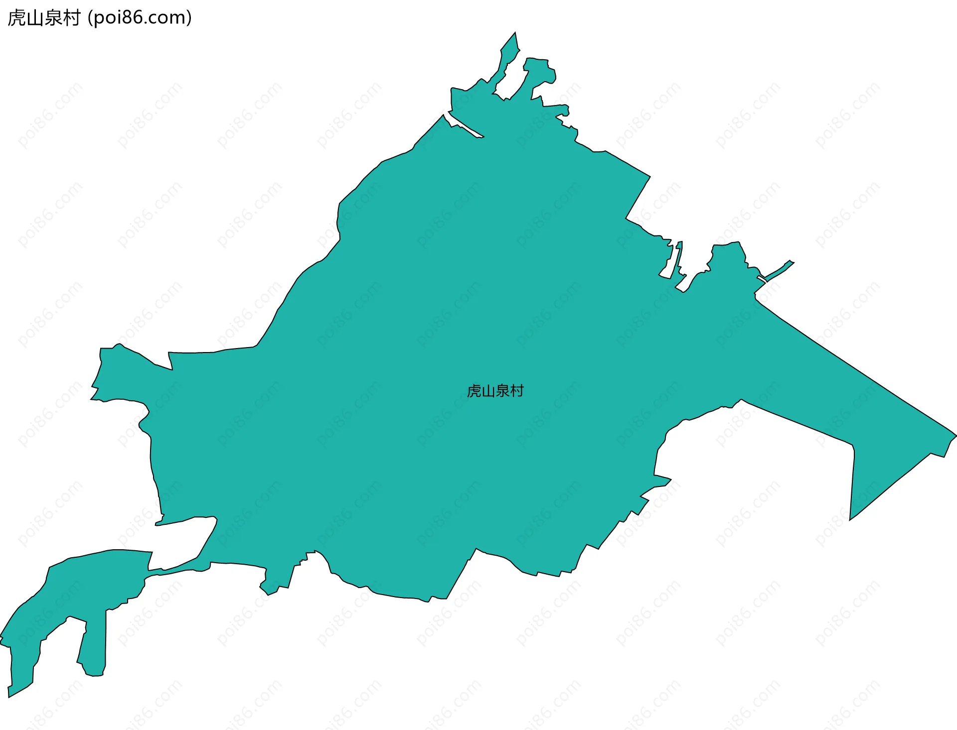 虎山泉村边界地图