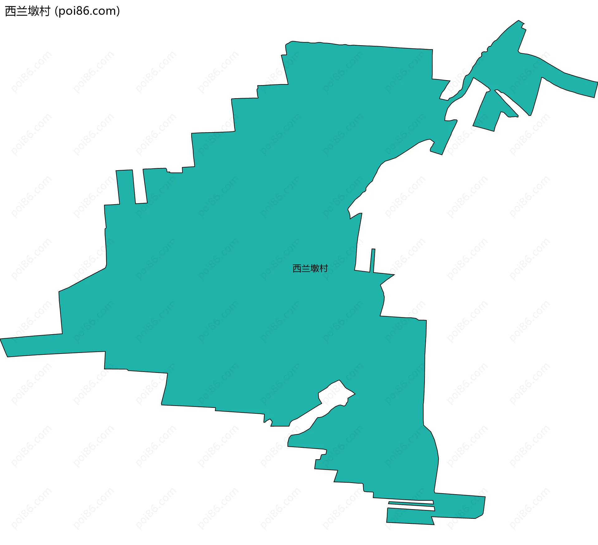 西兰墩村边界地图