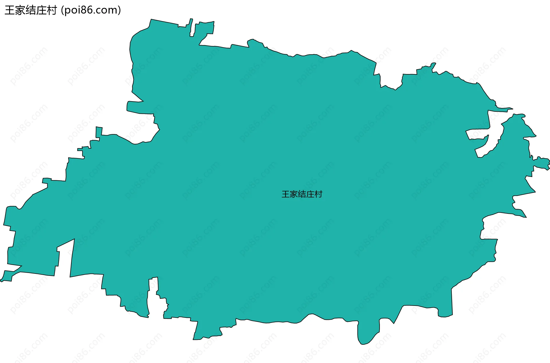 王家结庄村边界地图