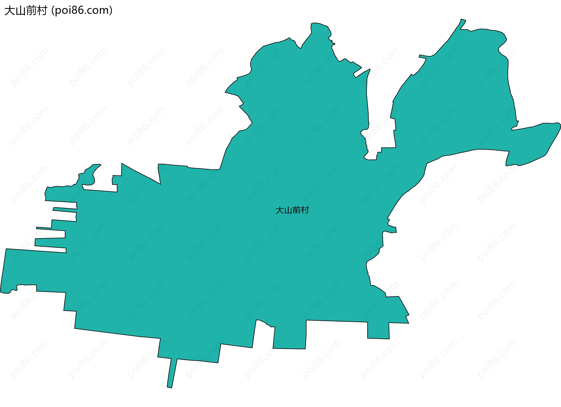 大山前村边界地图