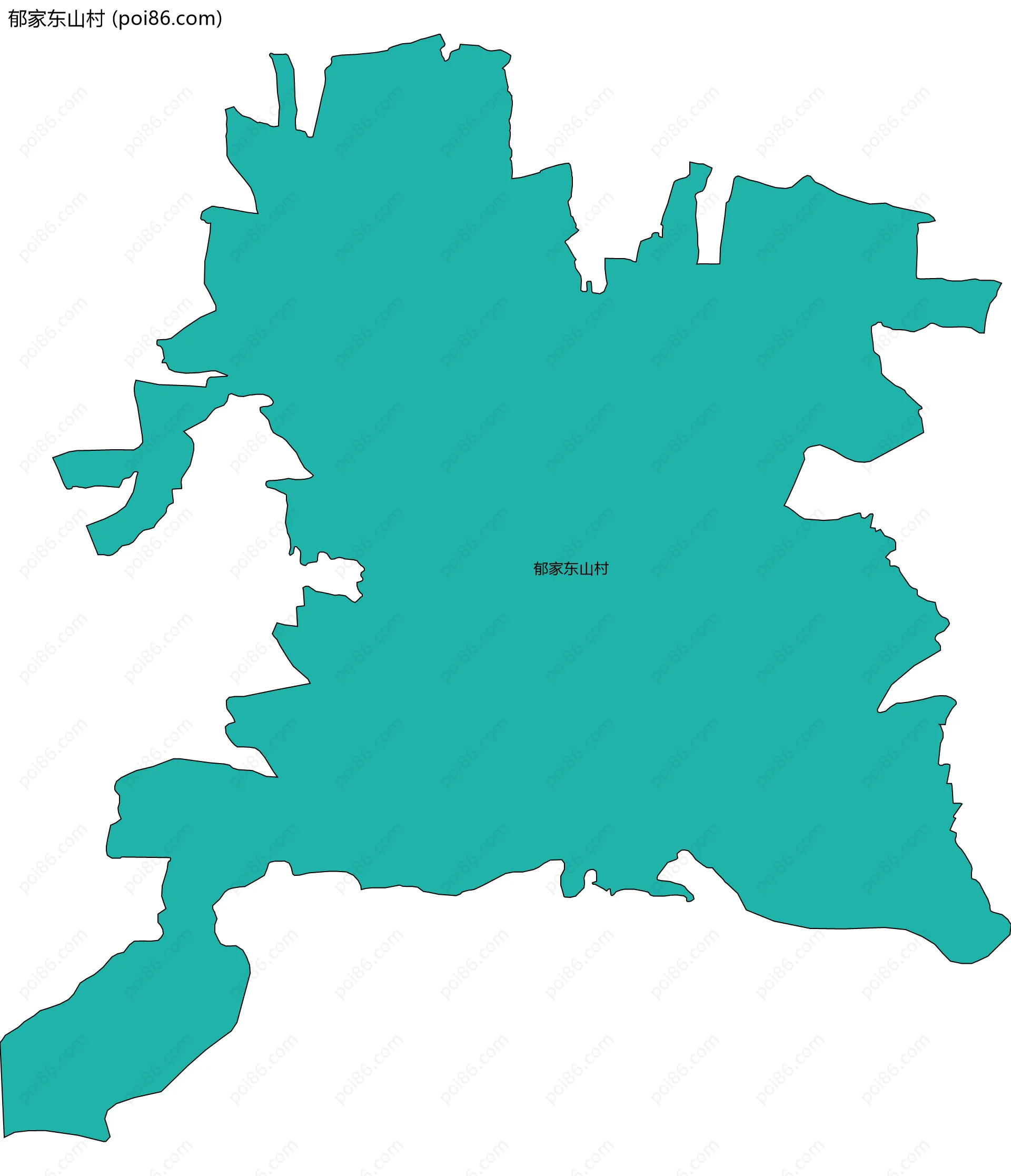 郁家东山村边界地图