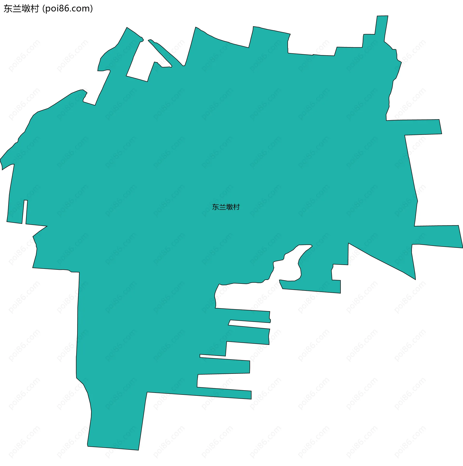 东兰墩村边界地图