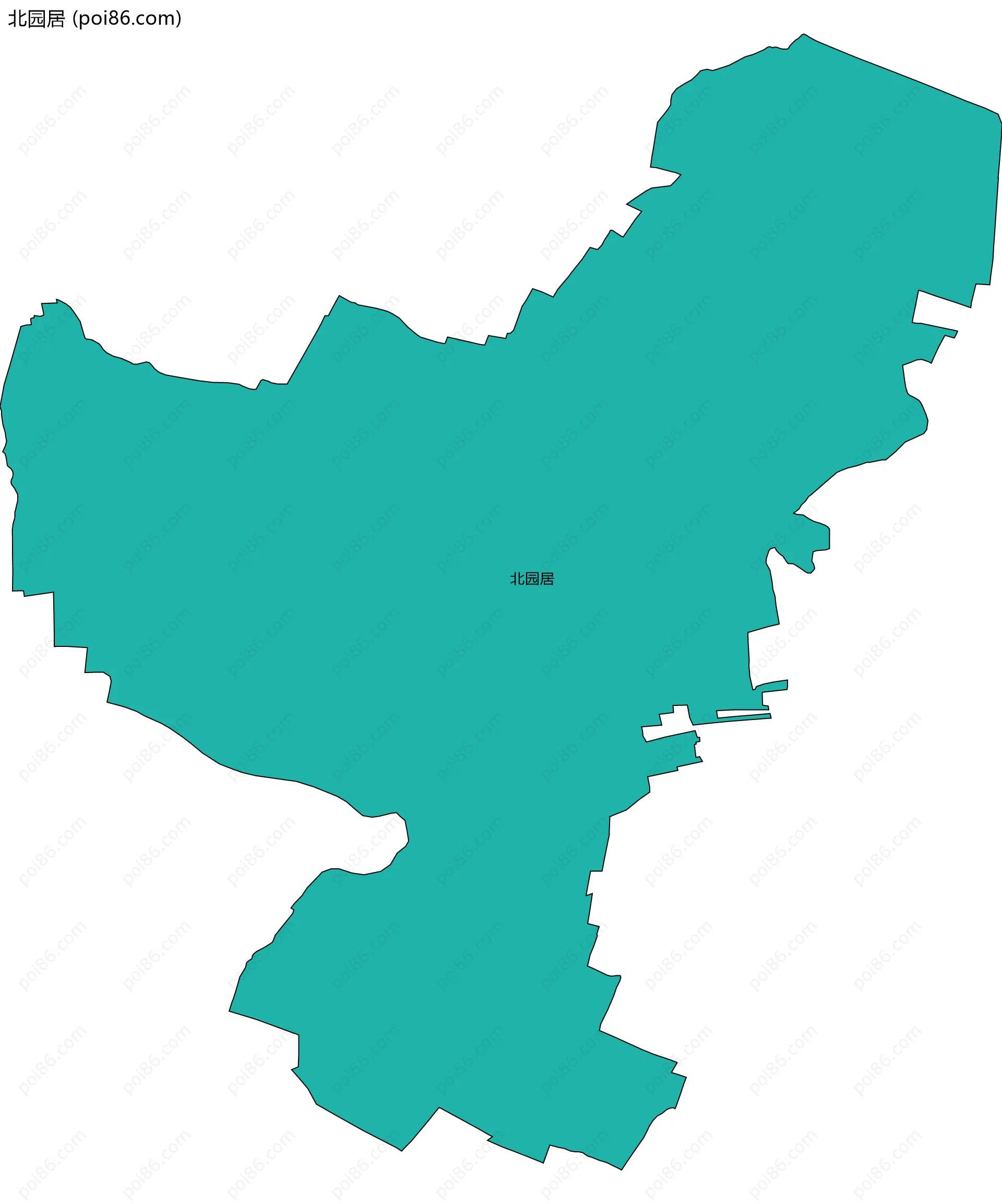 北园居边界地图
