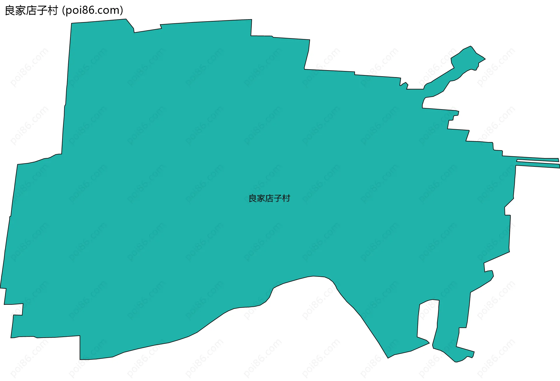 良家店子村边界地图