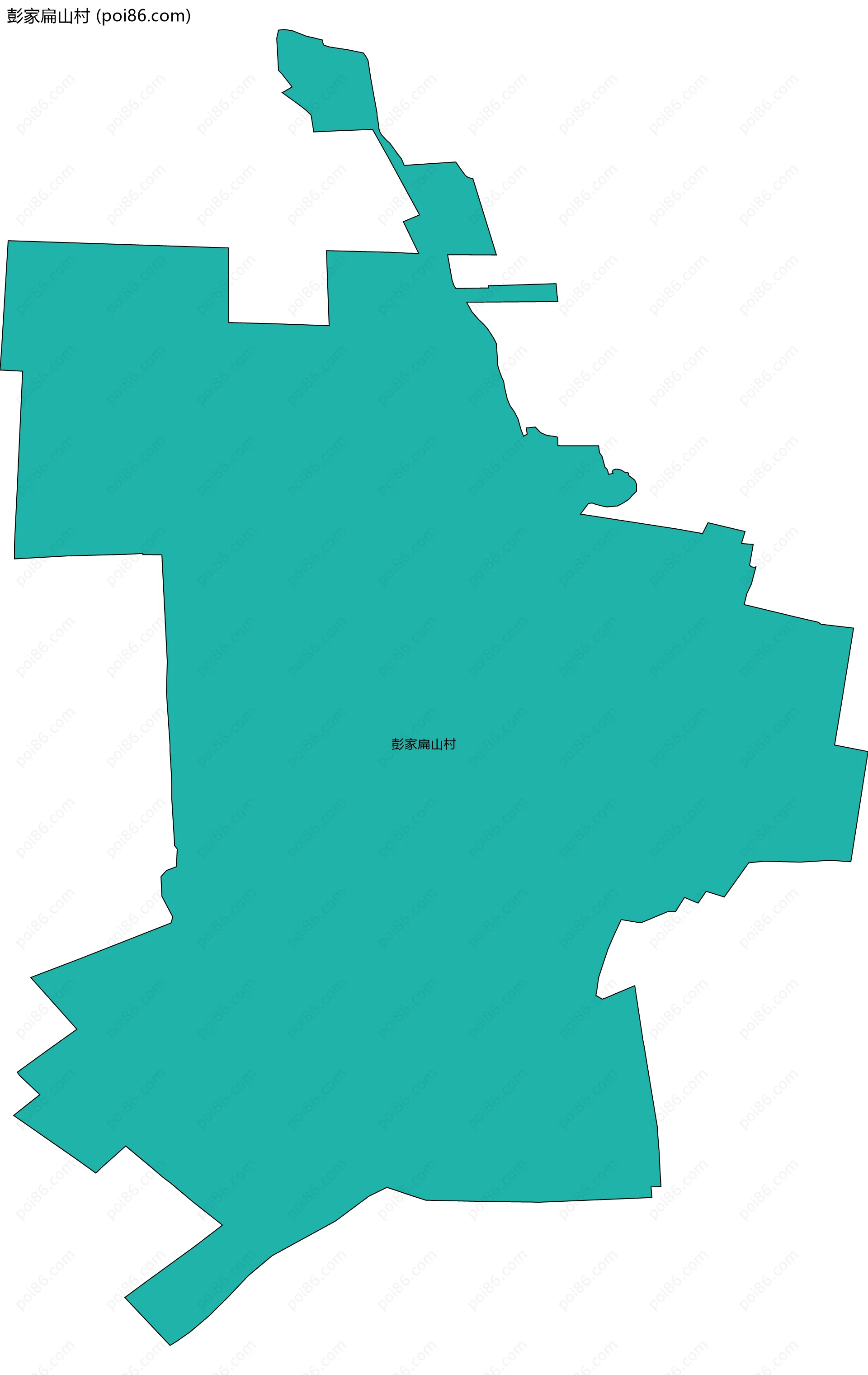 彭家扁山村边界地图