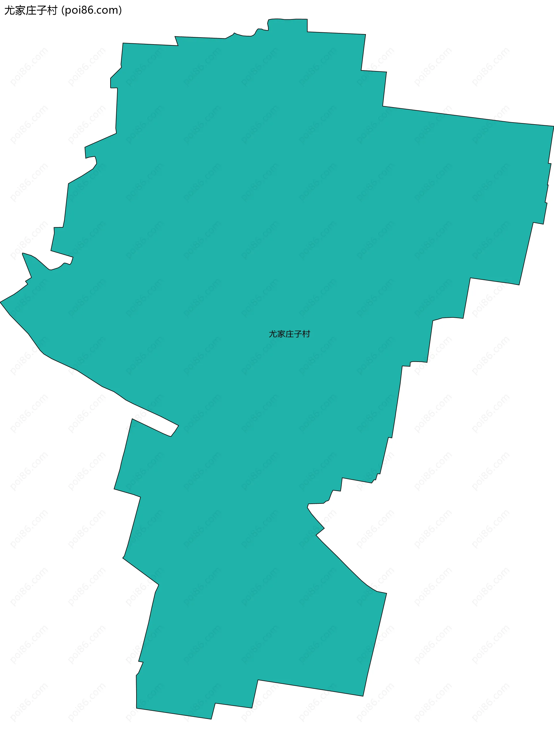 尤家庄子村边界地图