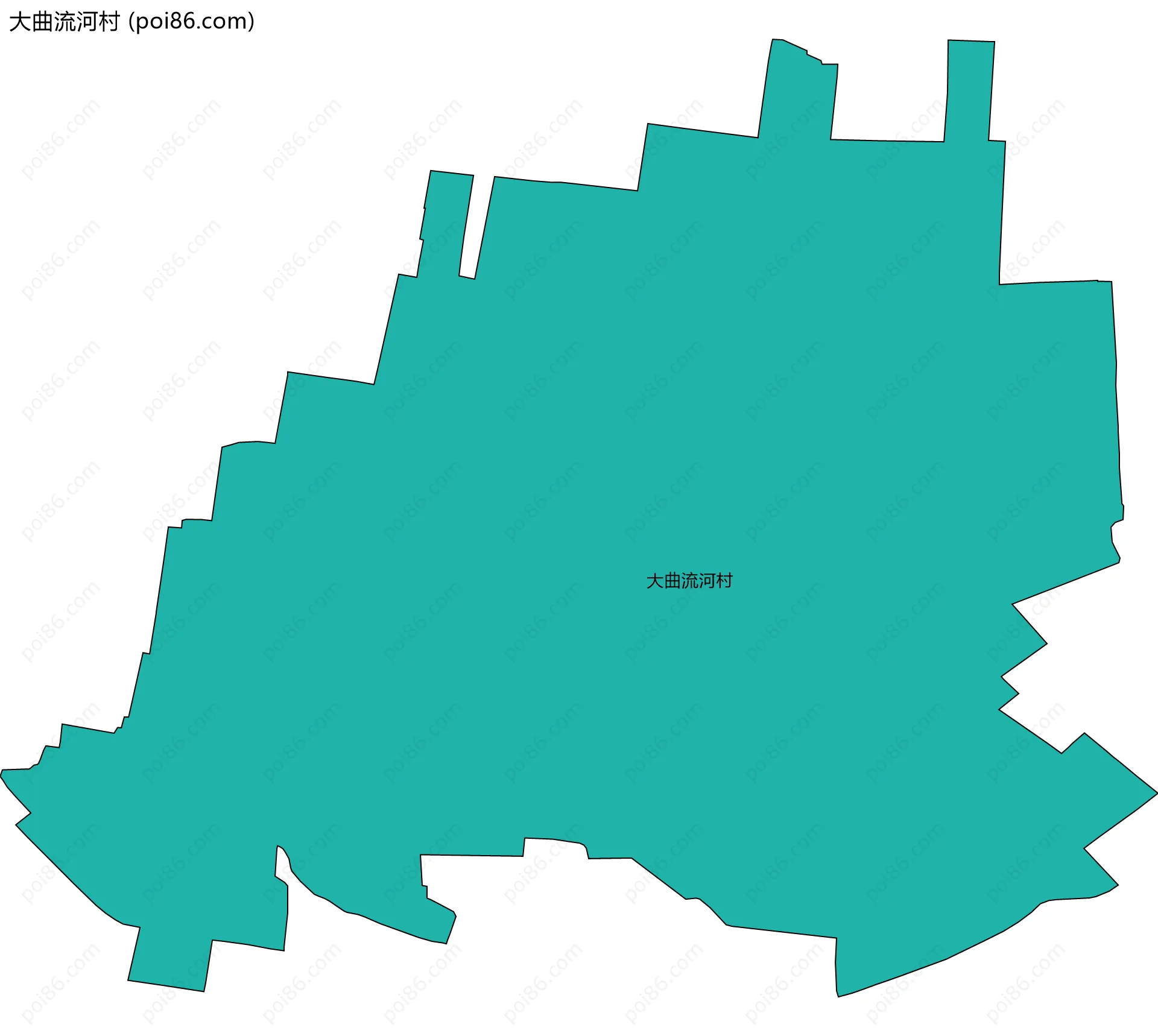大曲流河村边界地图