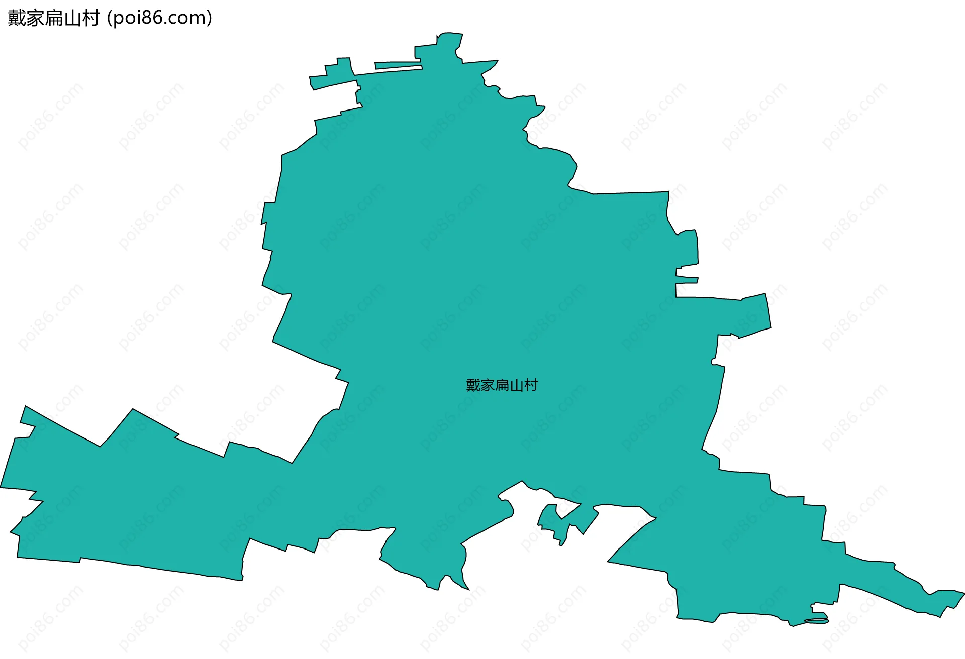 戴家扁山村边界地图