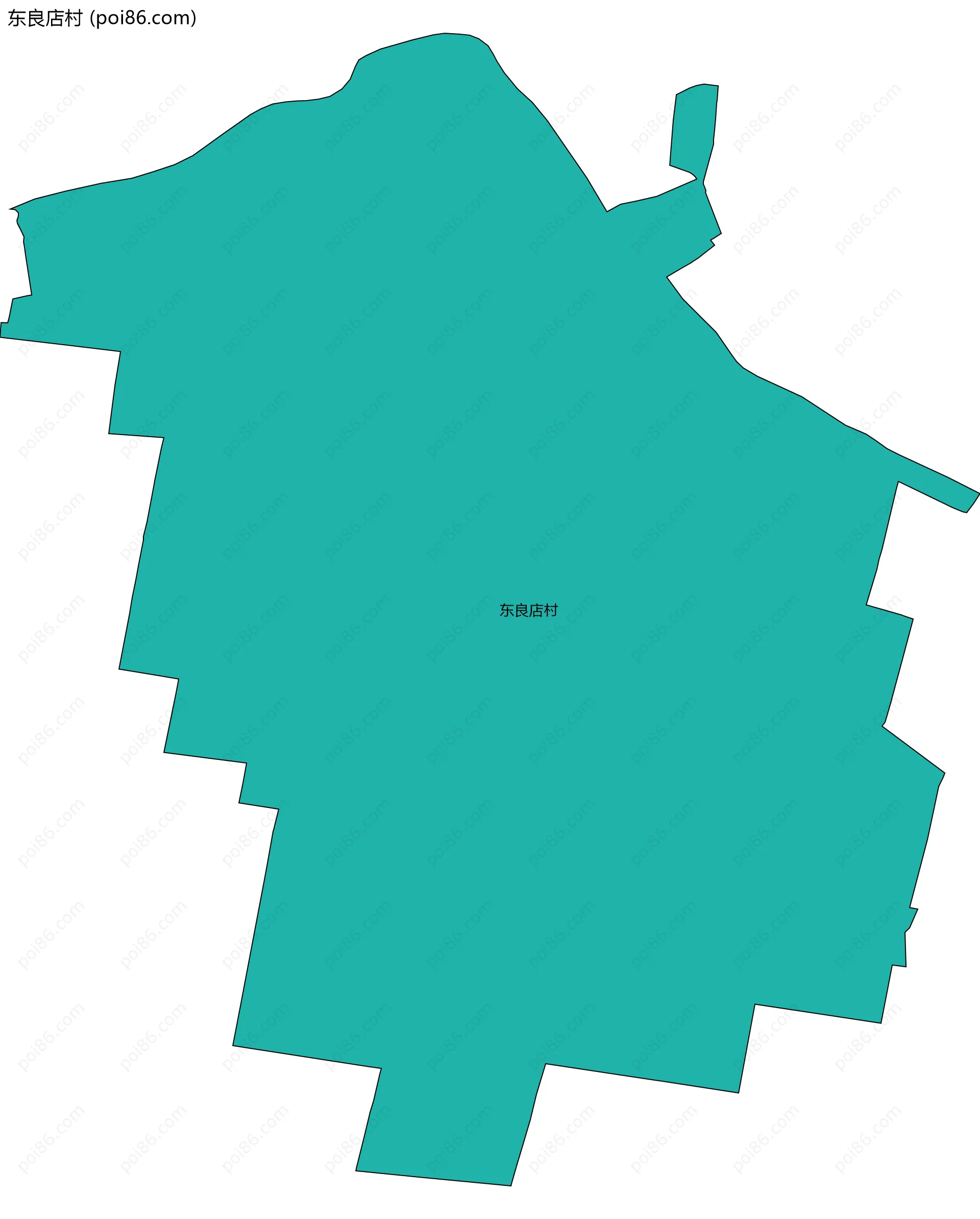 东良店村边界地图