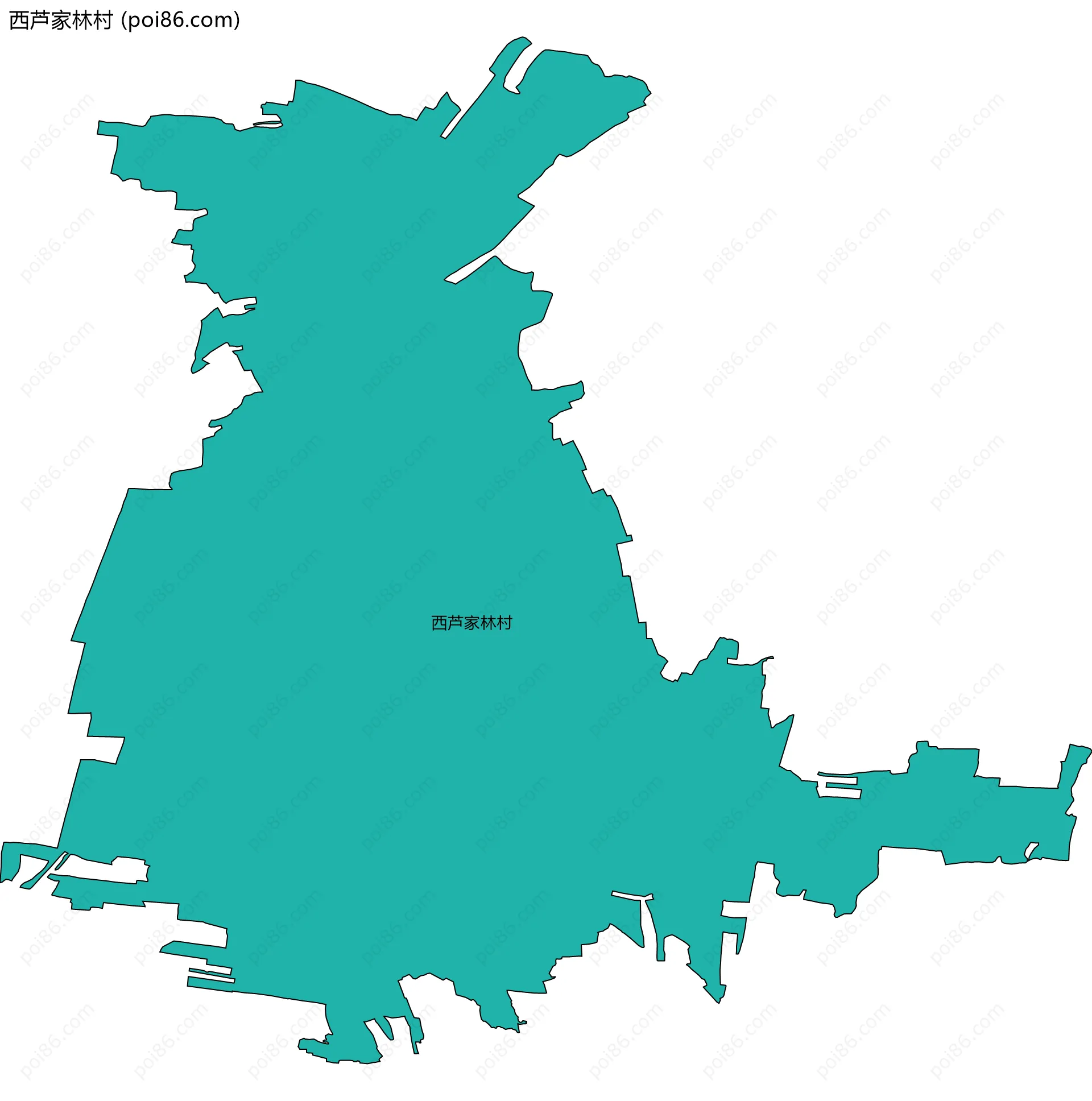 西芦家林村边界地图