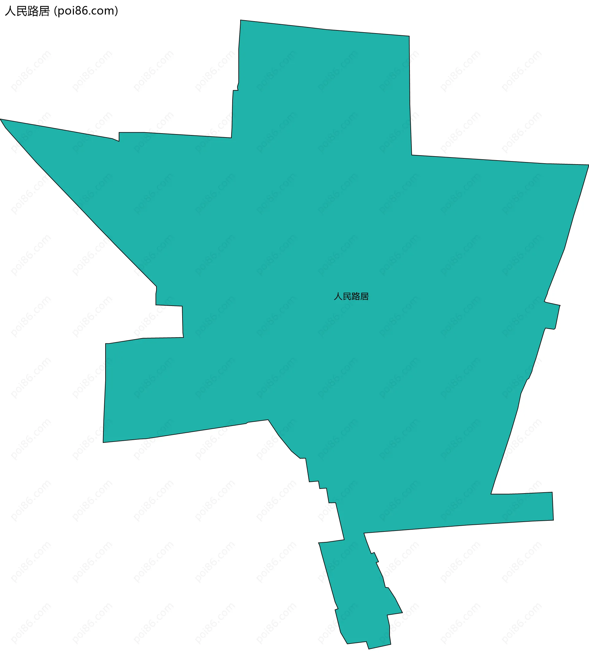 人民路居边界地图