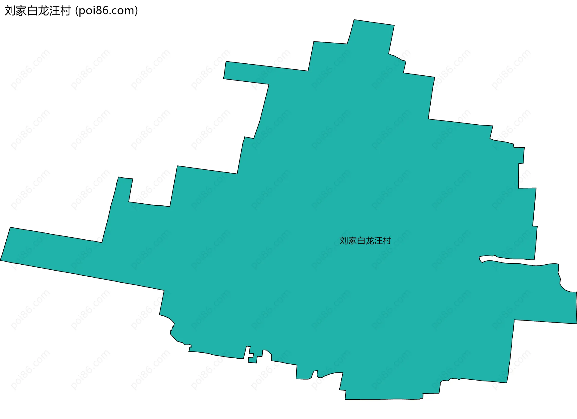刘家白龙汪村边界地图