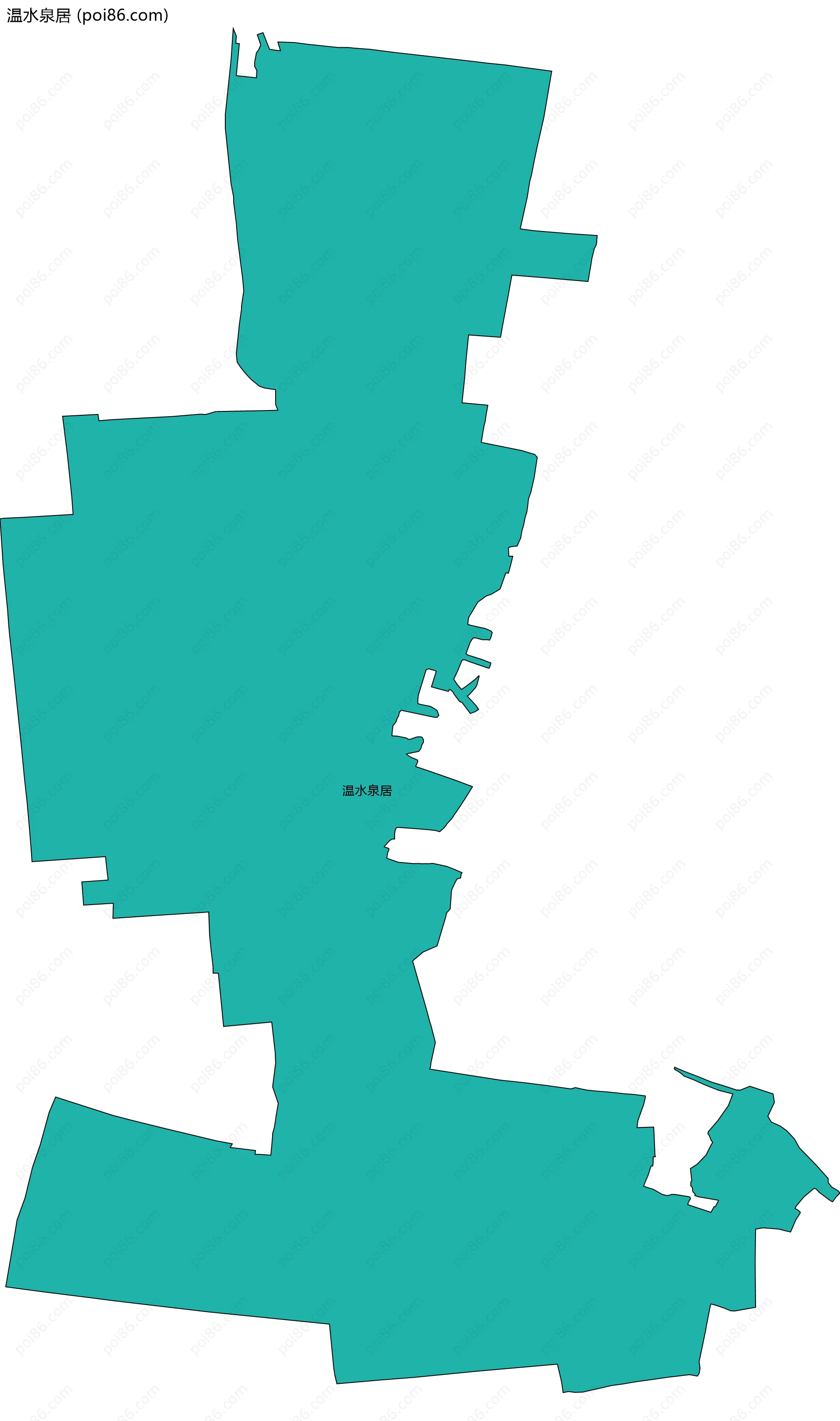 温水泉居边界地图