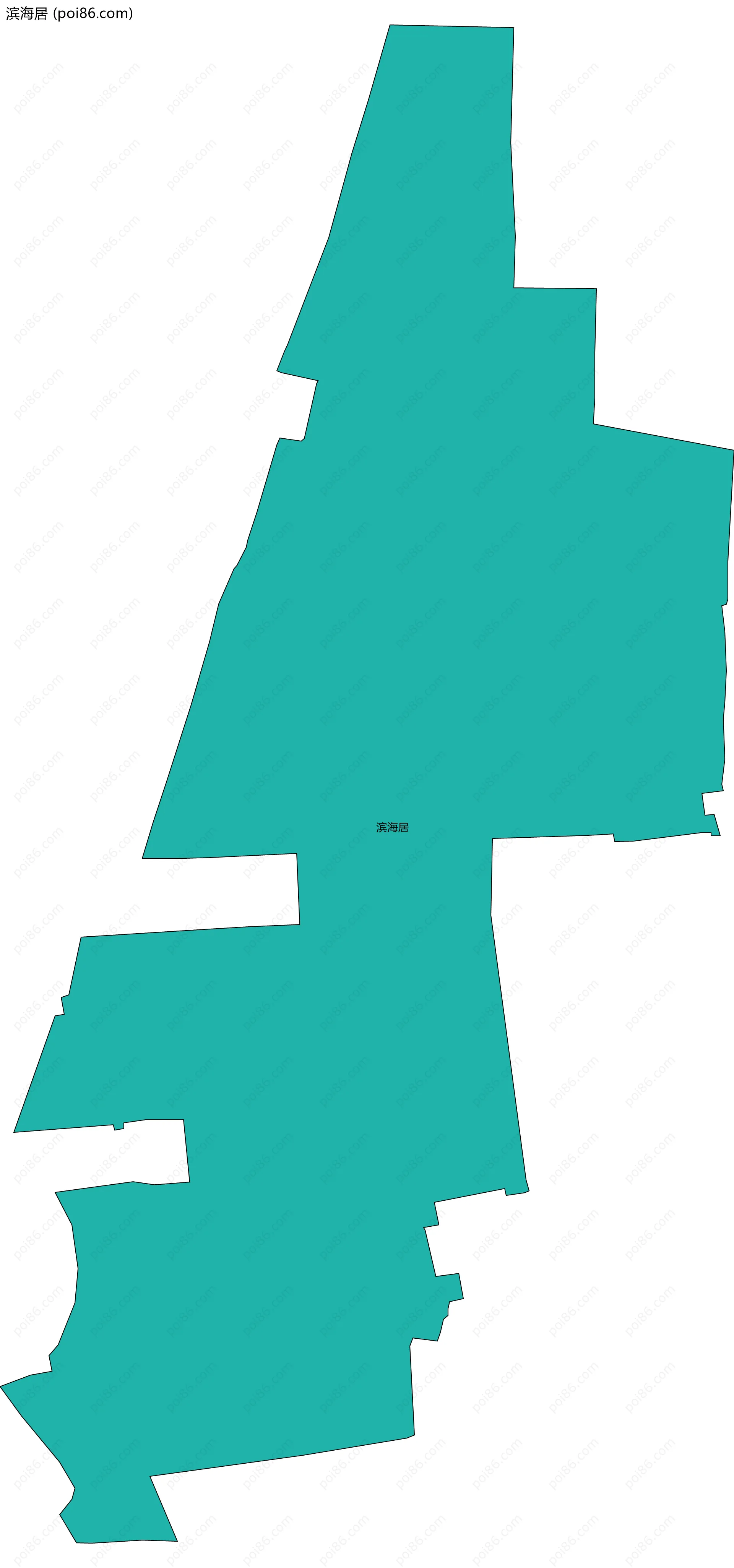 滨海居边界地图