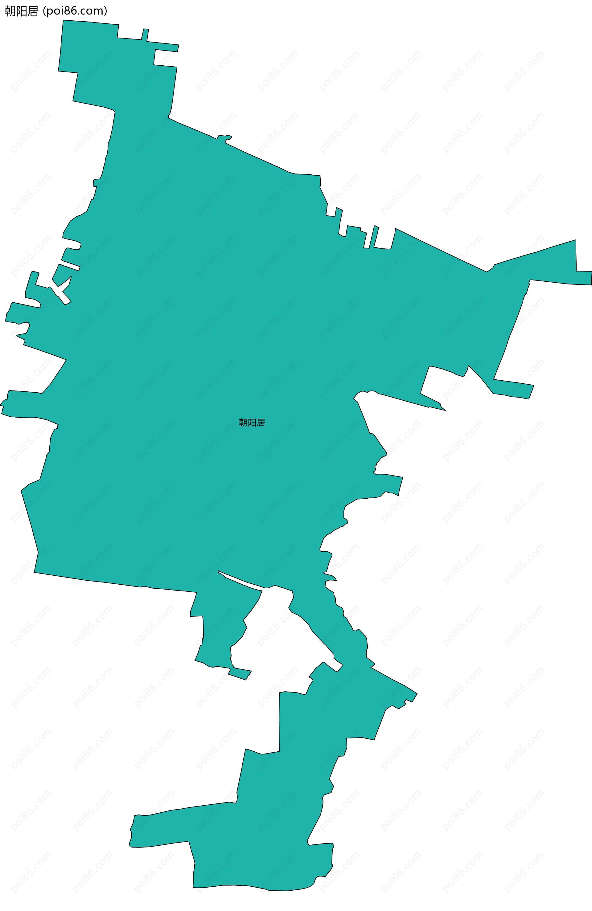 朝阳居边界地图