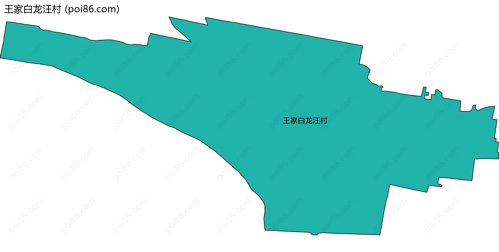 王家白龙汪村边界地图