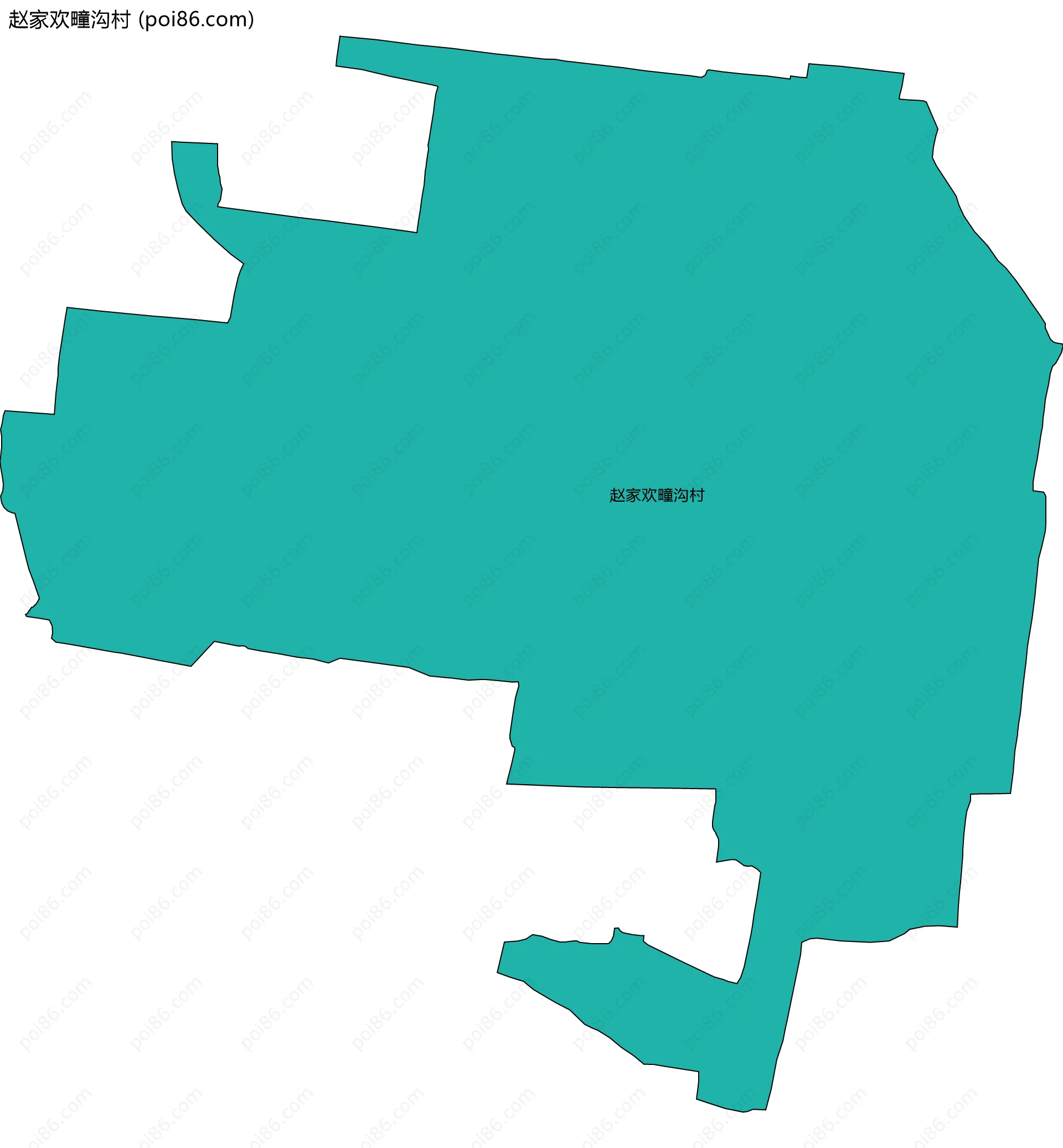 赵家欢疃沟村边界地图