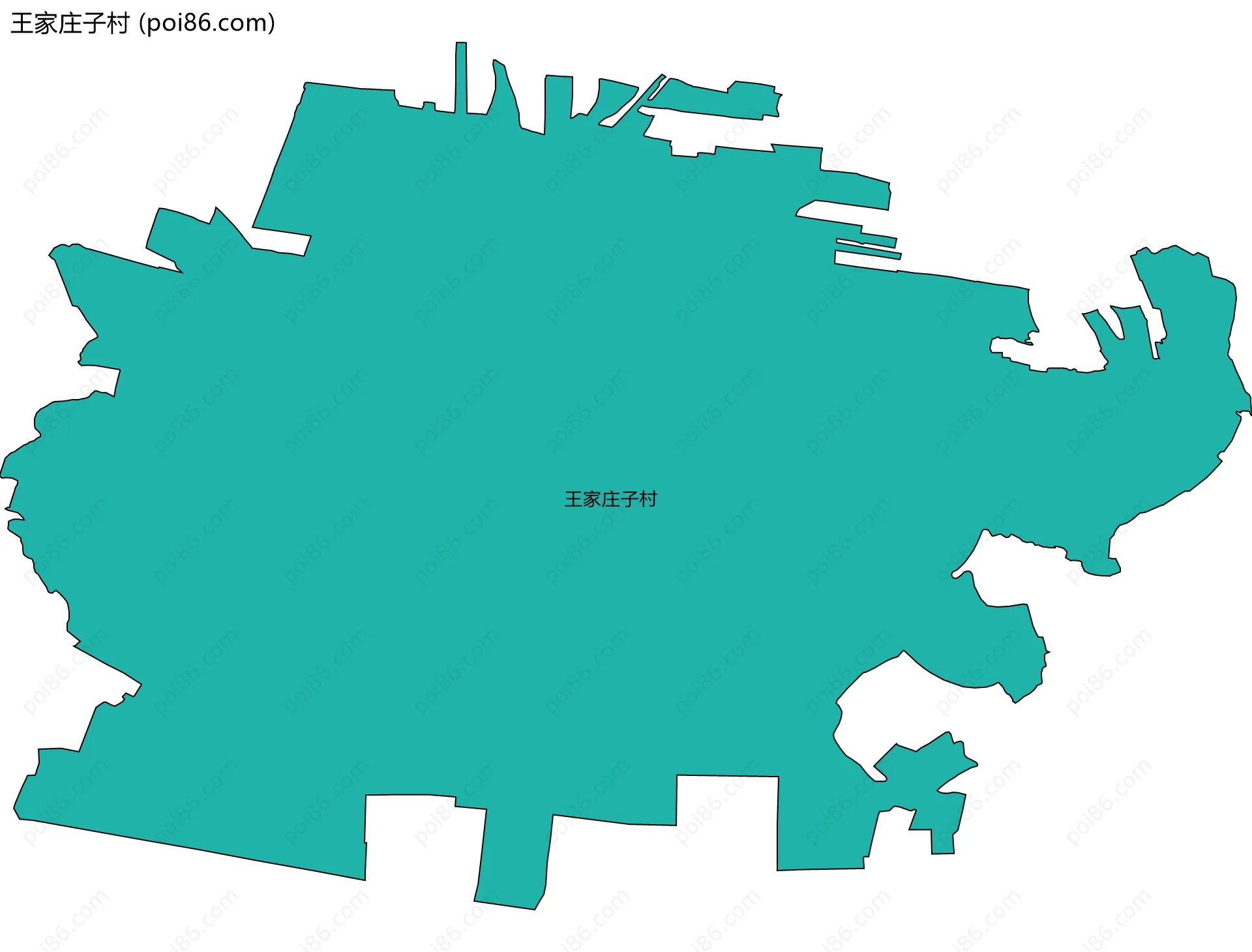 王家庄子村边界地图