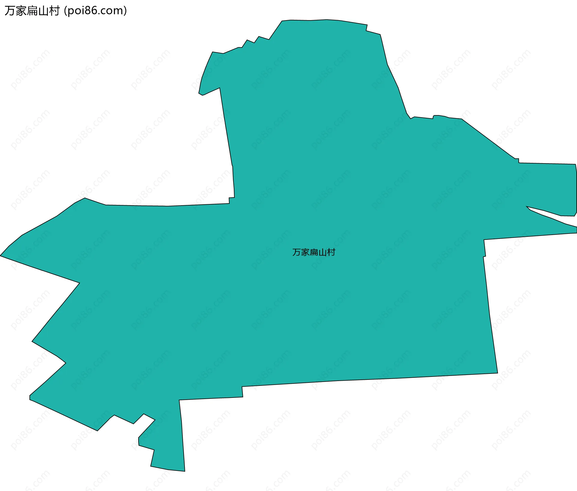 万家扁山村边界地图