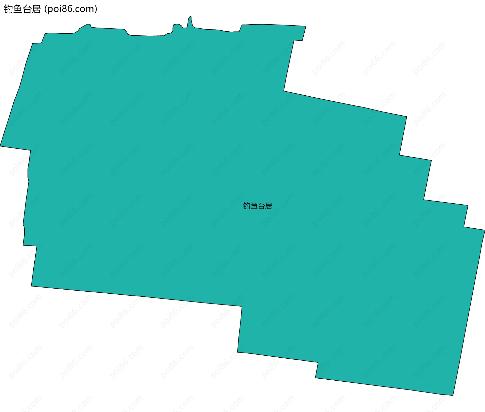钓鱼台居边界地图