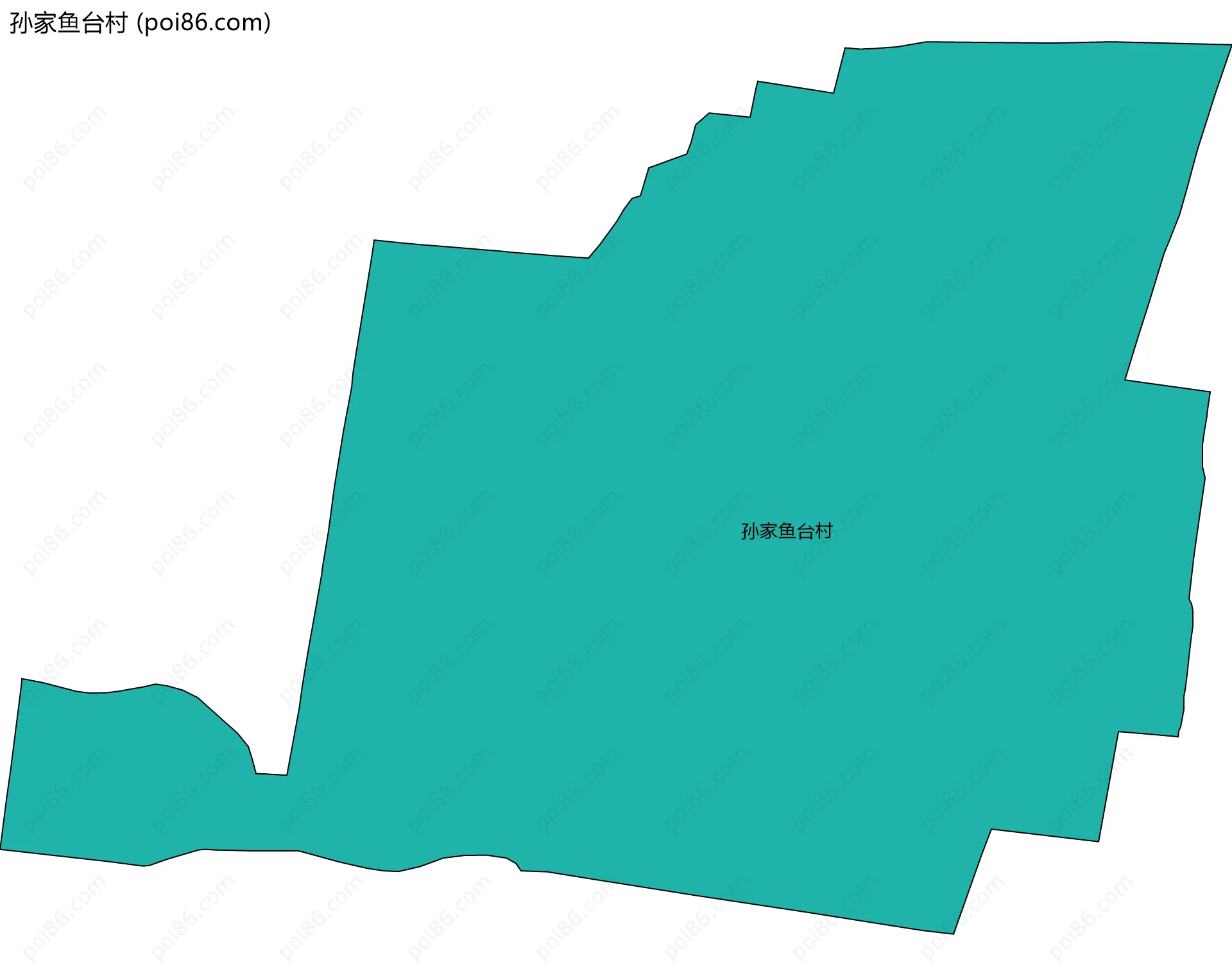 孙家鱼台村边界地图