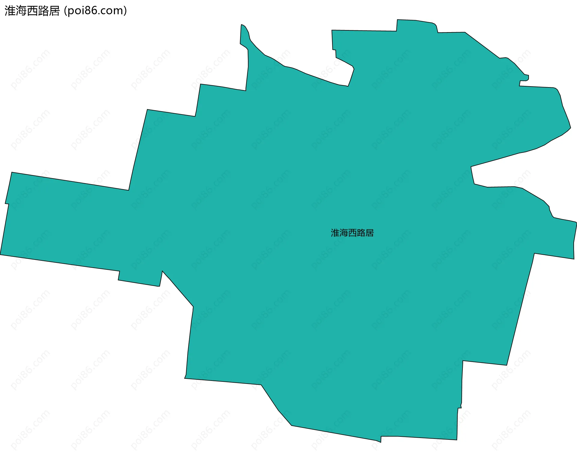 淮海西路居边界地图