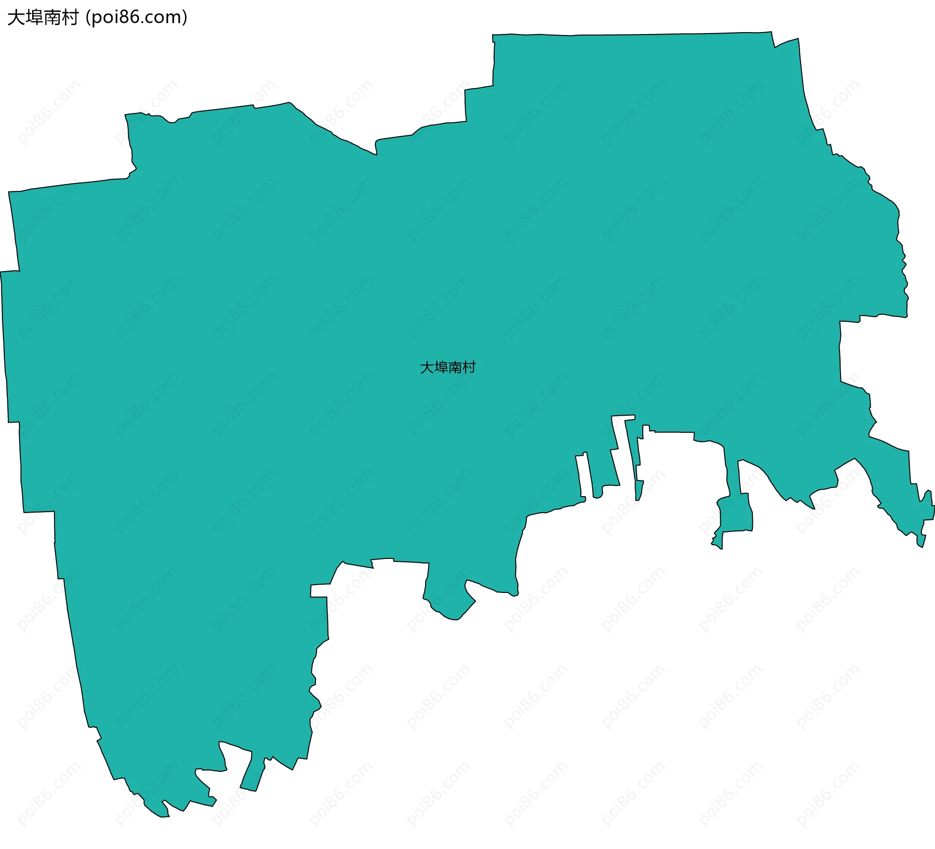 大埠南村边界地图