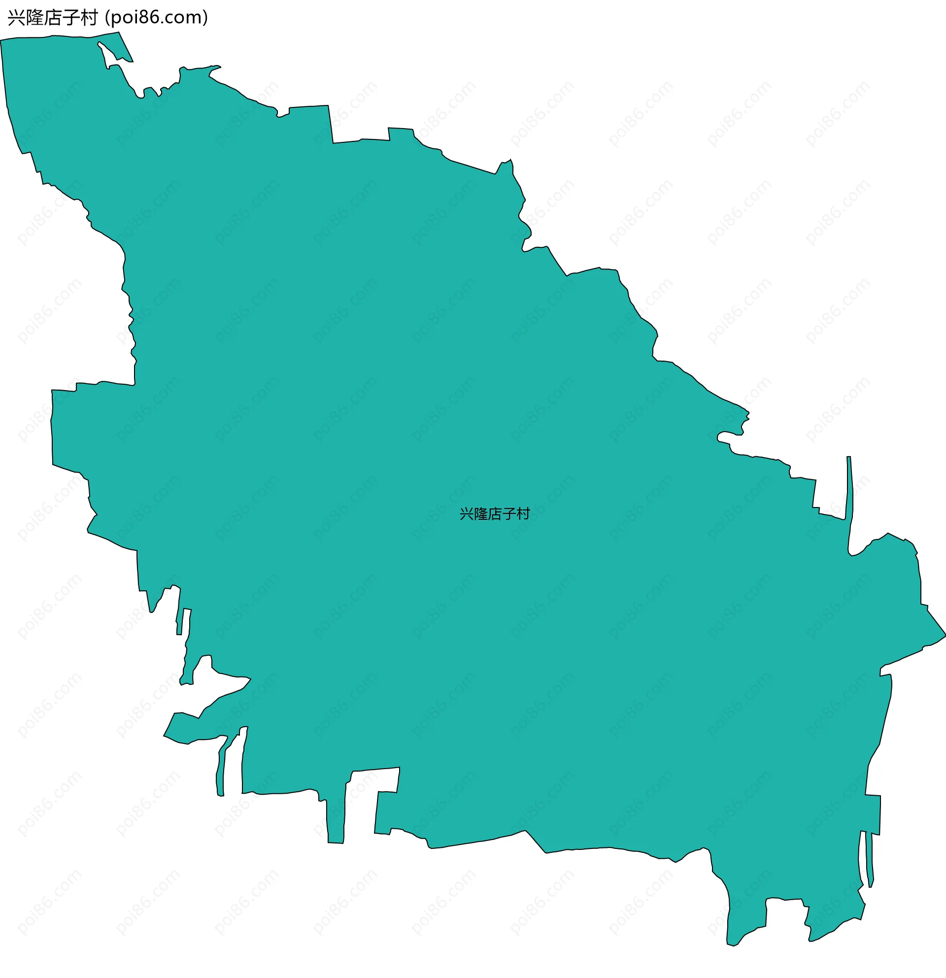 兴隆店子村边界地图