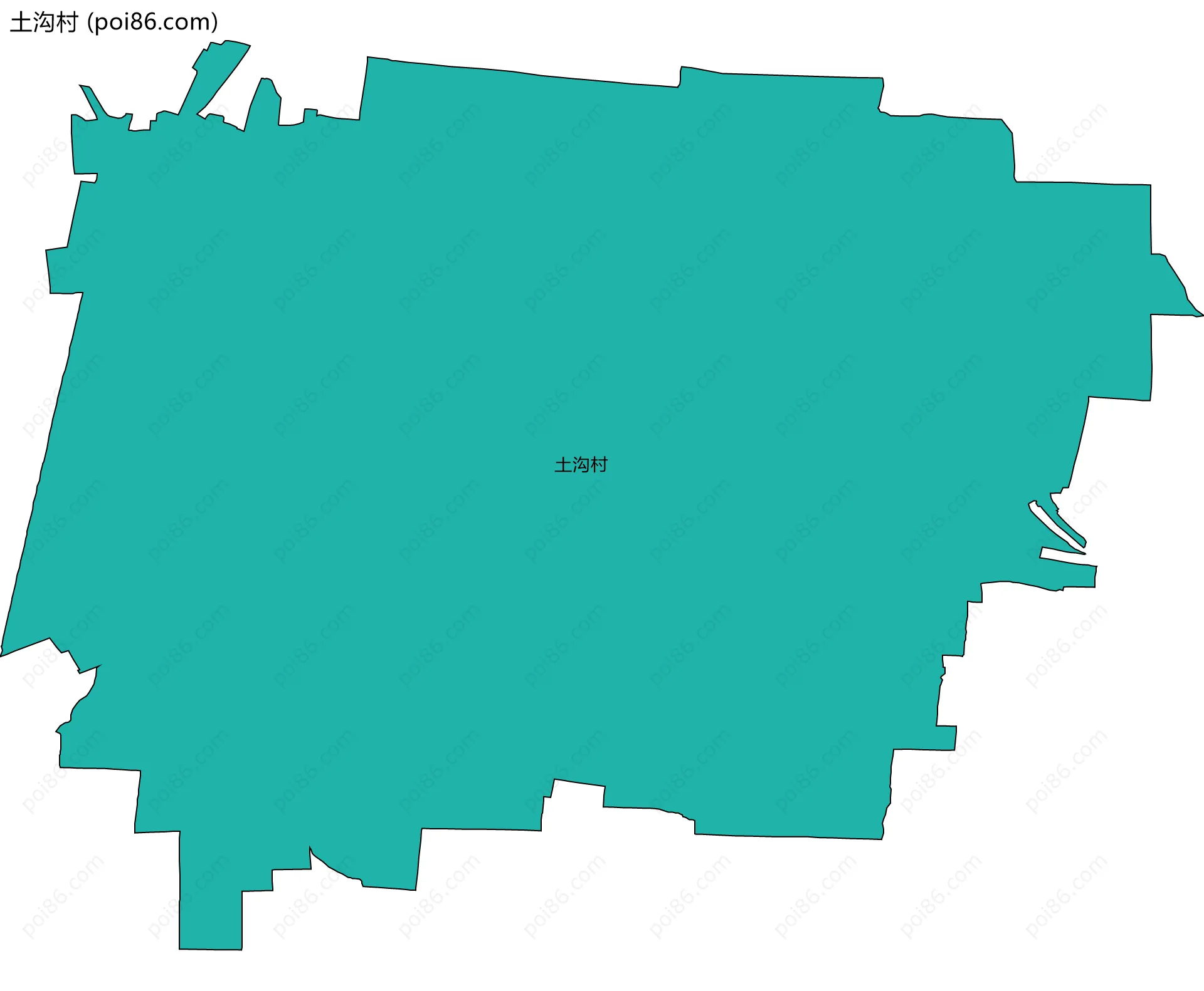 土沟村边界地图