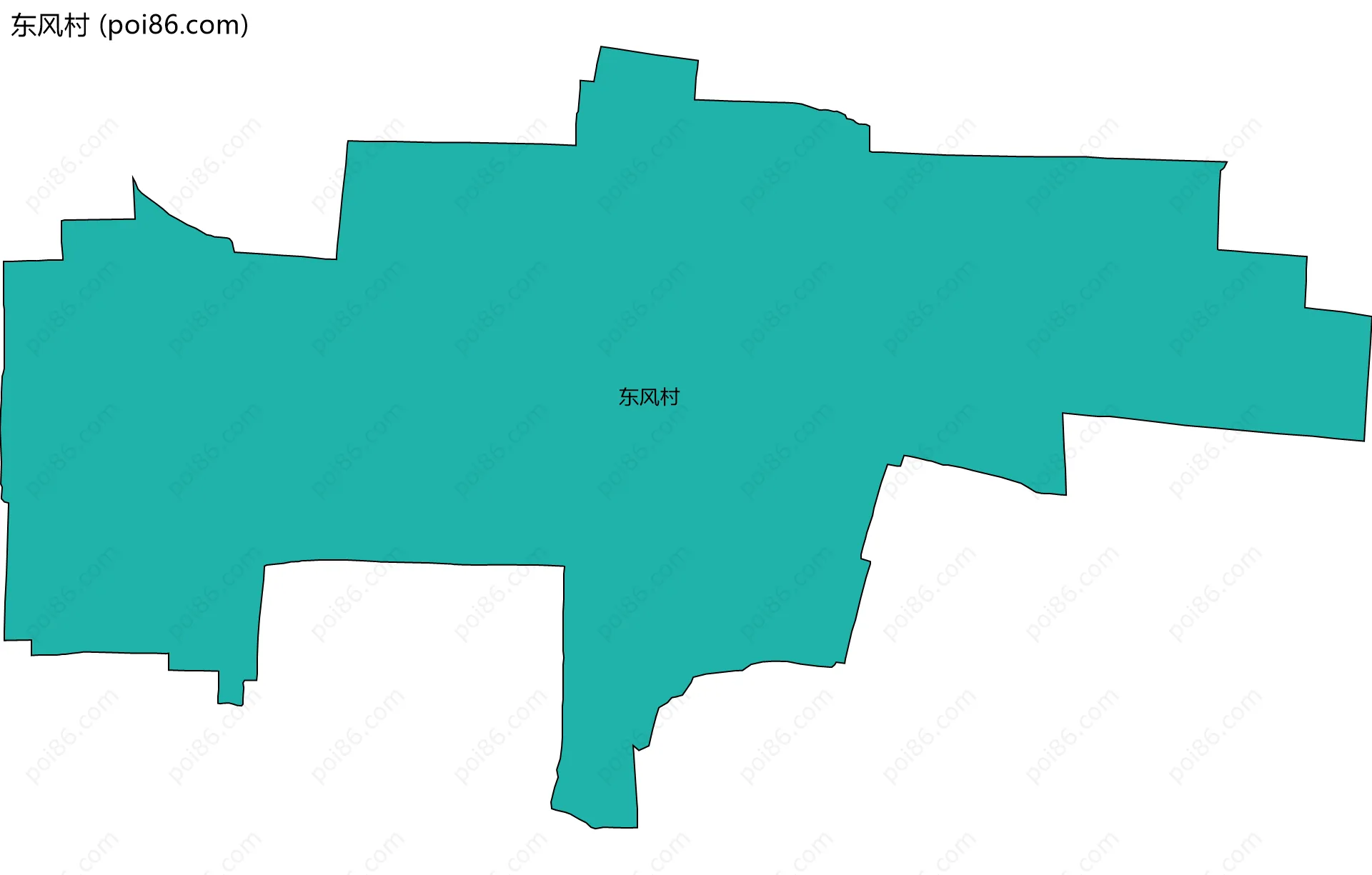 东风村边界地图