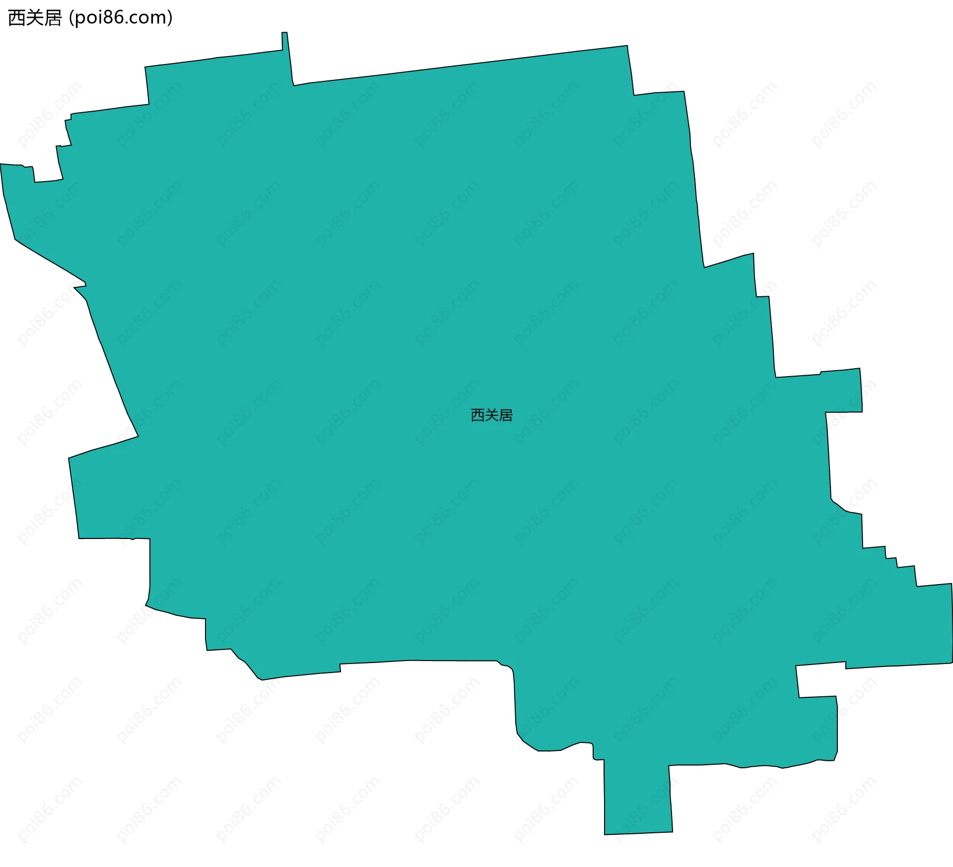 西关居边界地图