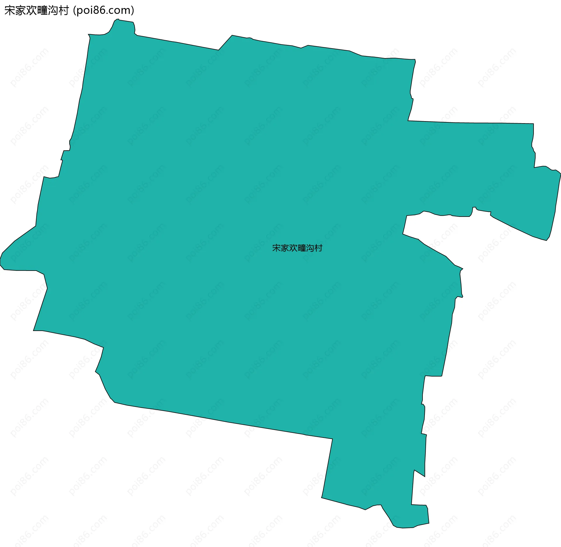 宋家欢疃沟村边界地图