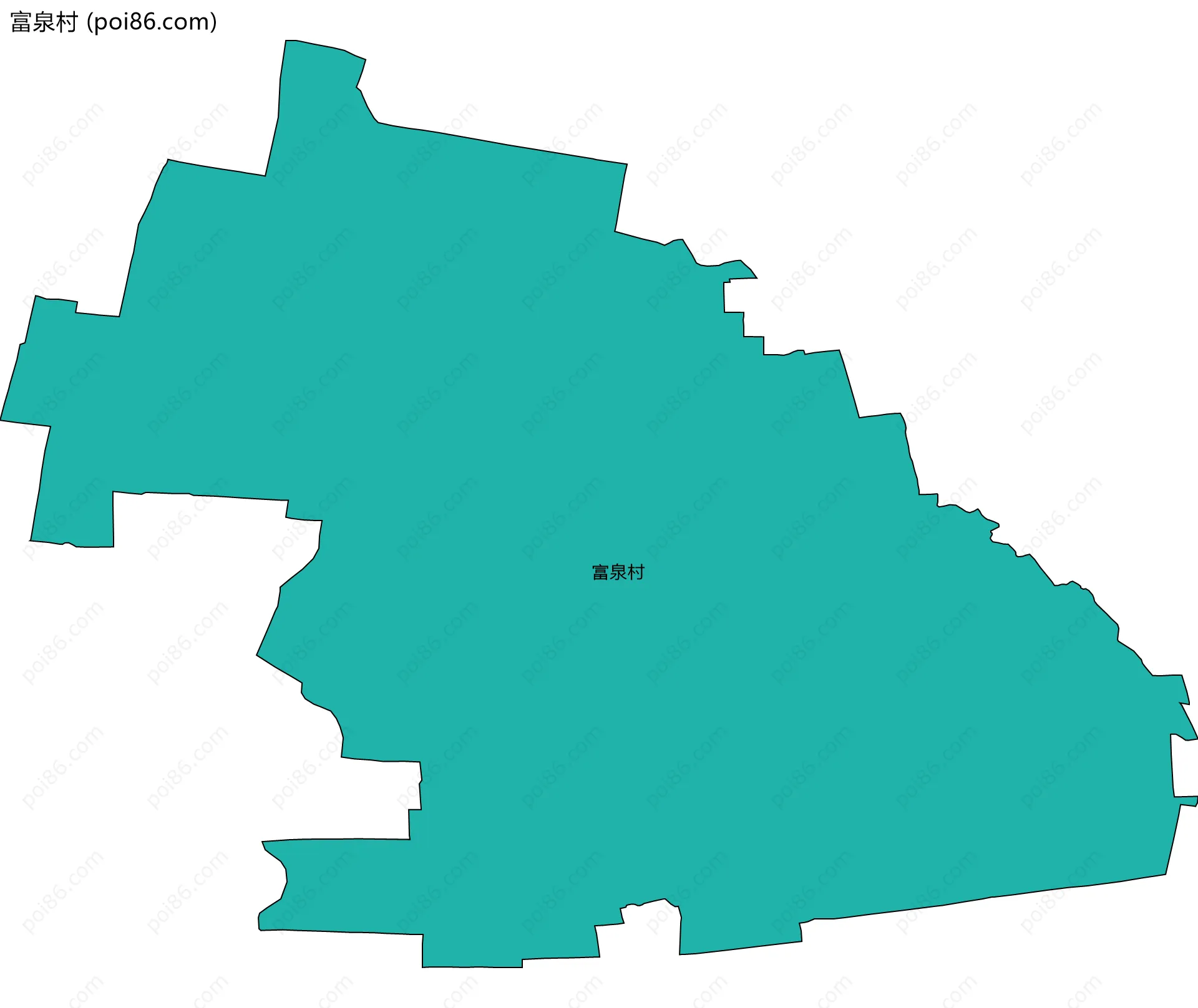 富泉村边界地图