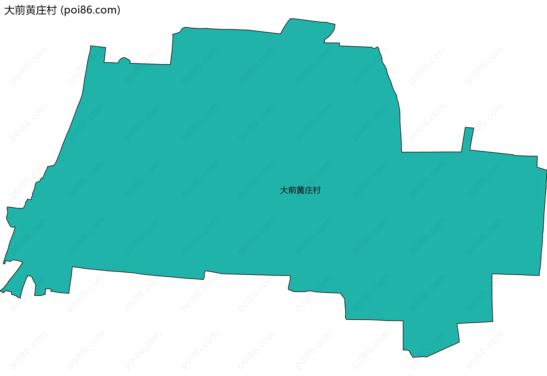 大前黄庄村边界地图