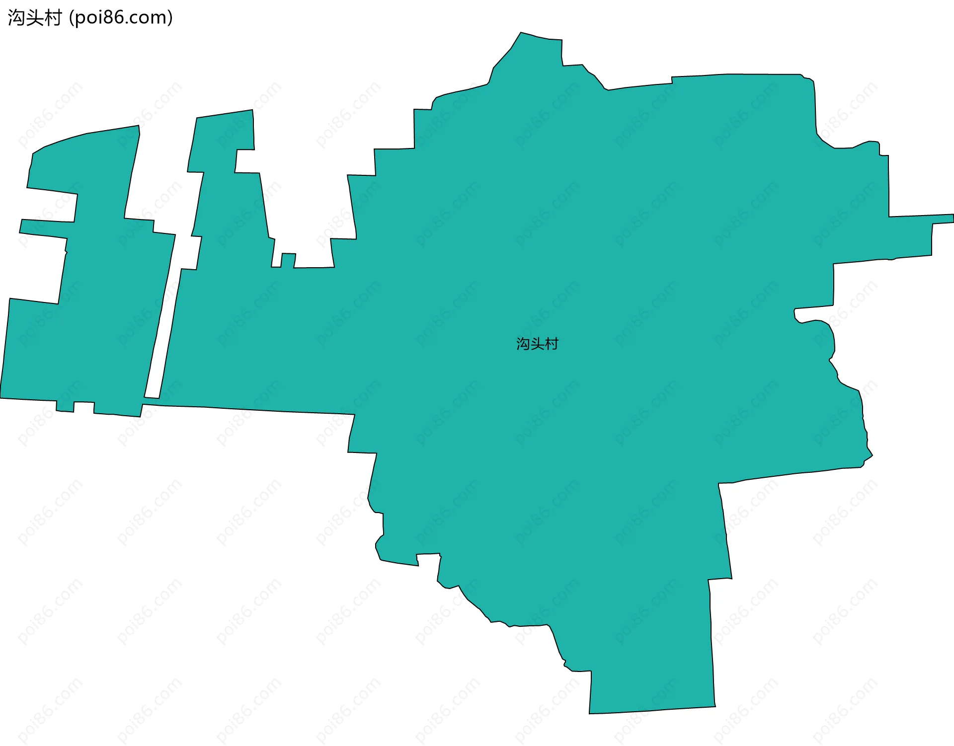 沟头村边界地图
