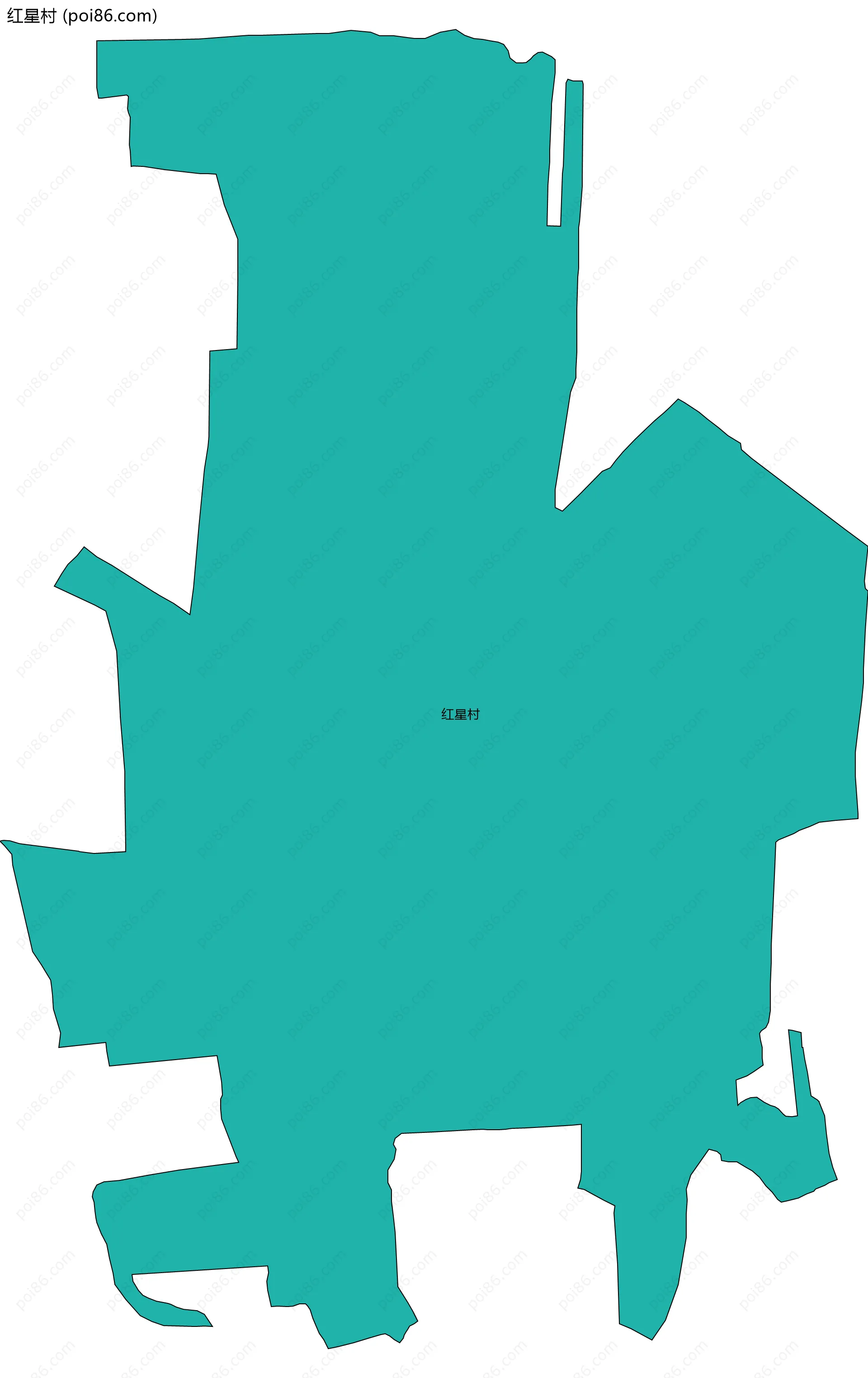 红星村边界地图