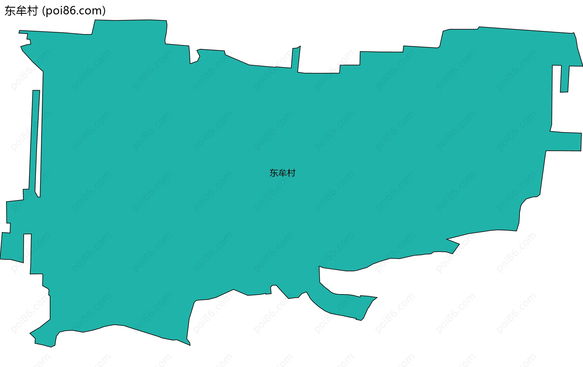 东牟村边界地图