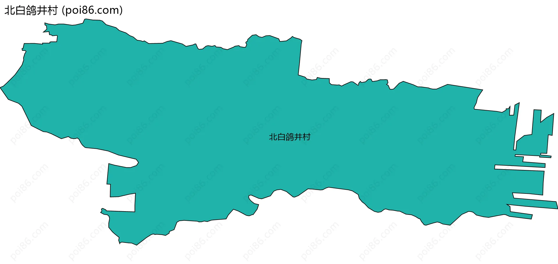 北白鸽井村边界地图