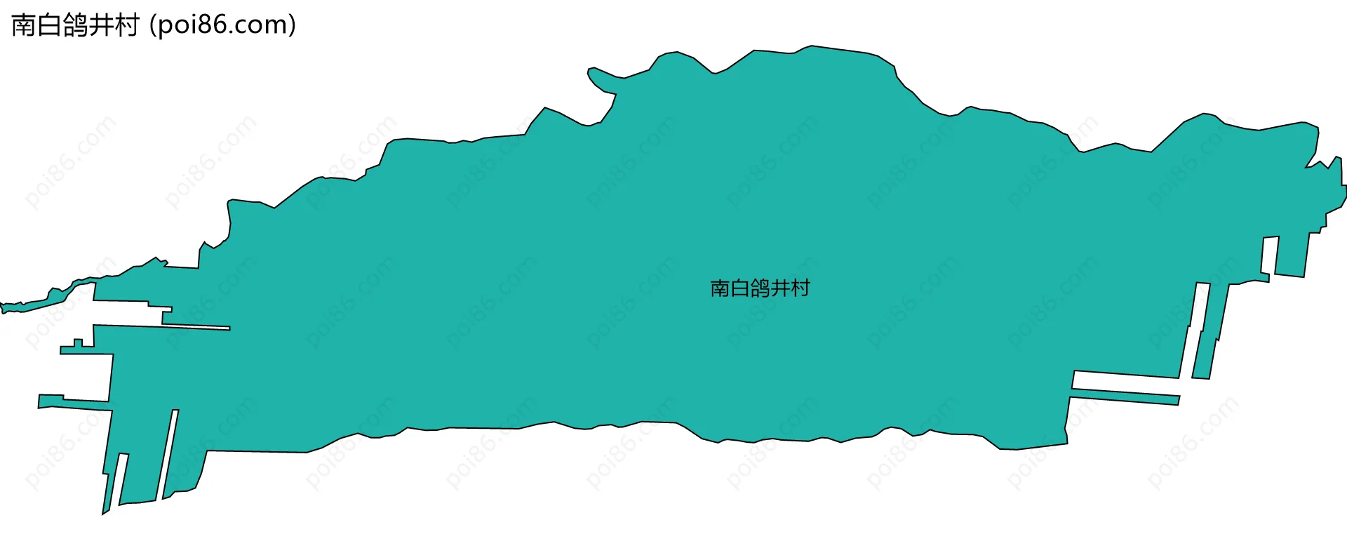 南白鸽井村边界地图