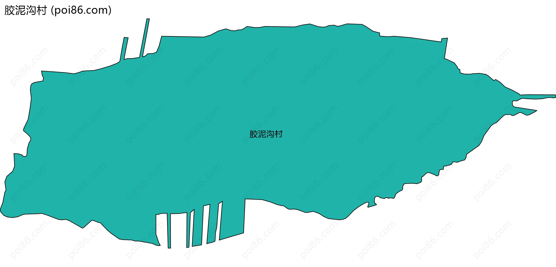 胶泥沟村边界地图