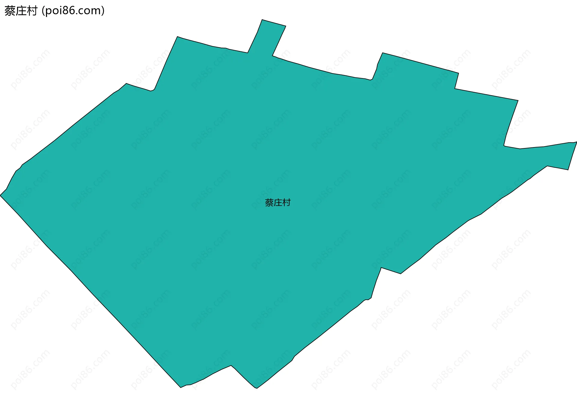 蔡庄村边界地图