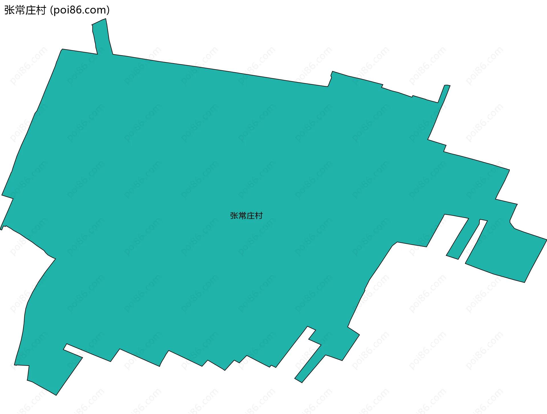 张常庄村边界地图