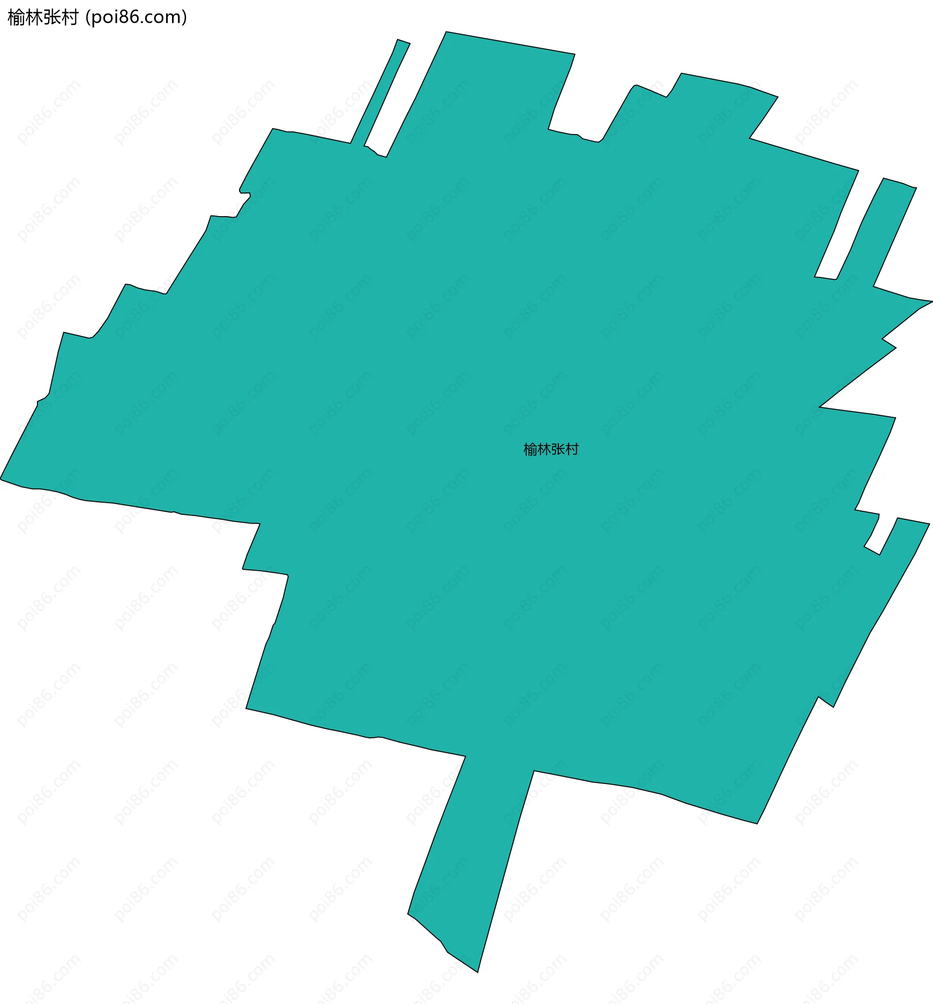 榆林张村边界地图