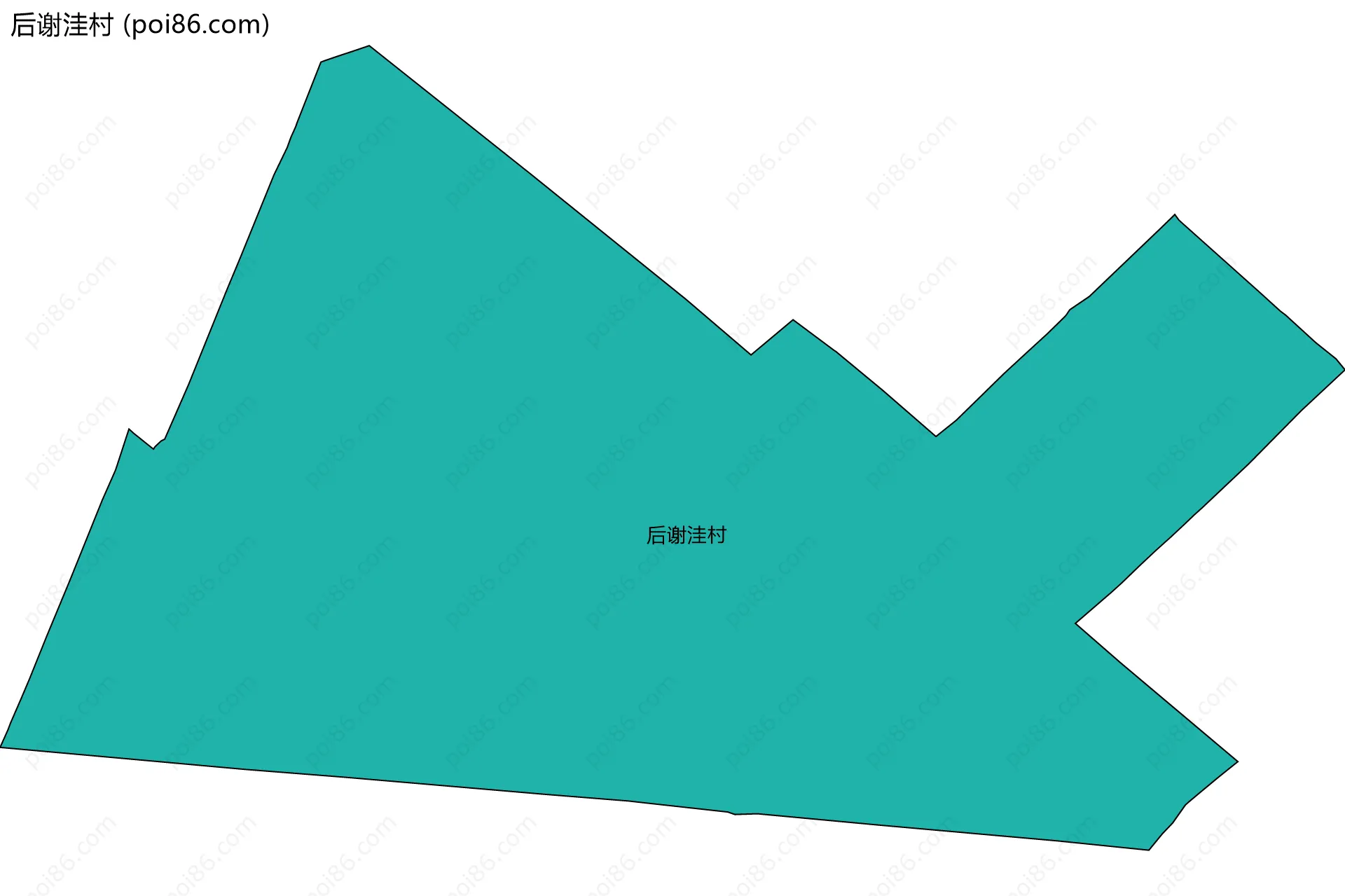 后谢洼村边界地图