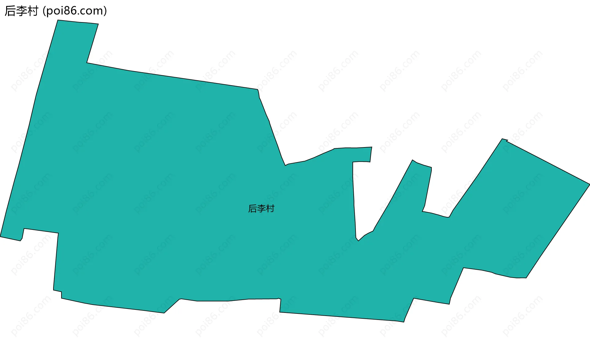 后李村边界地图